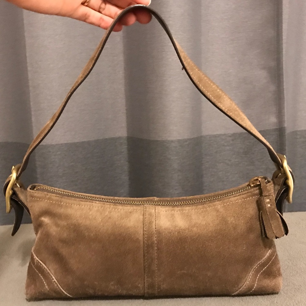 Coach Suede Shoulder Bag